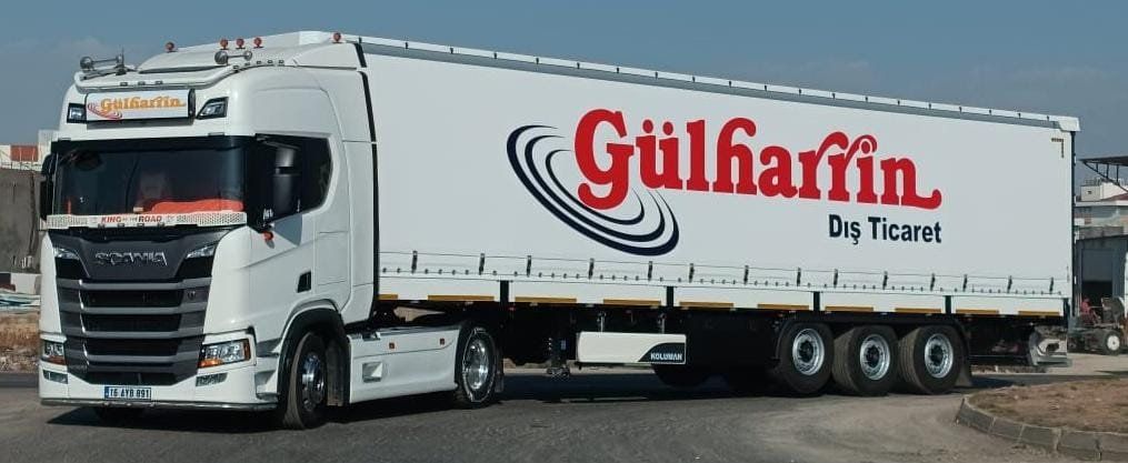 Gülharrin curtain-sided semi-trailer used for international road freight
